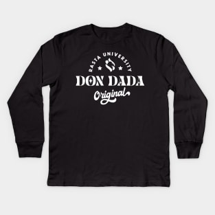 Rasta University Don Dada Original Reggae Kids Long Sleeve T-Shirt